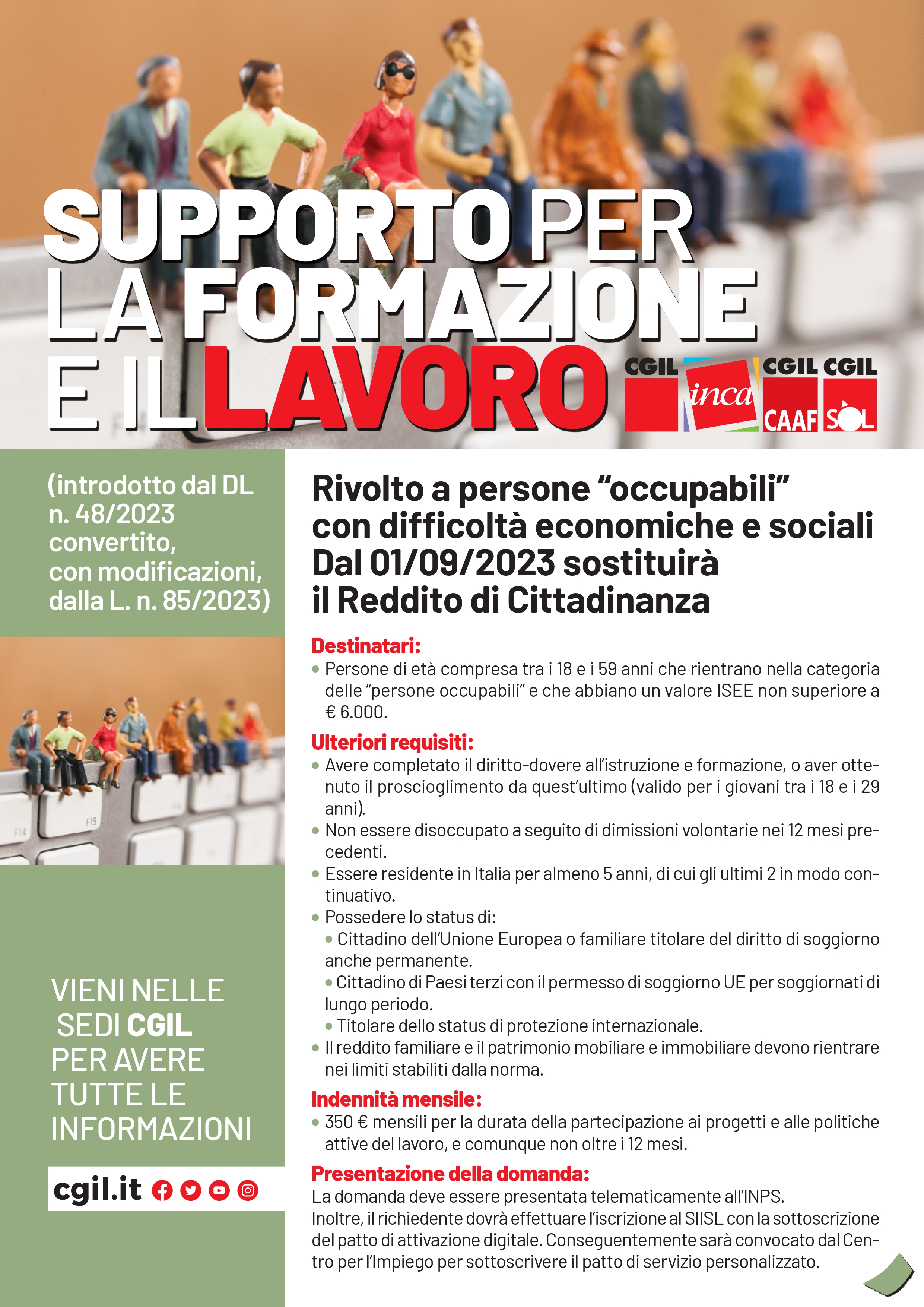 Decreto lavoro: il governo aumenta povertà e precarietà. Come richiedere il supporto per l'informazione e il lavoro e l'assegno di inclusione
