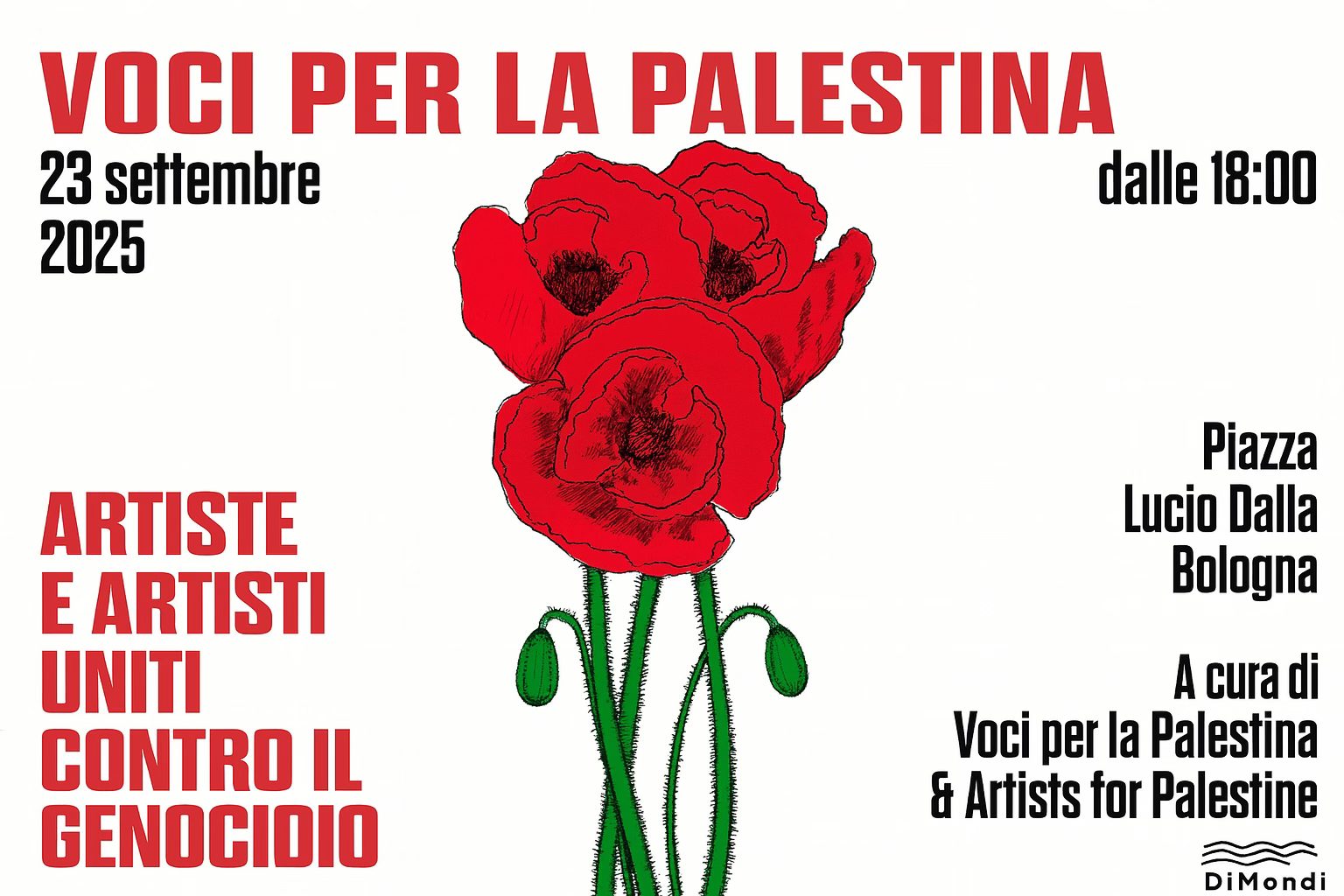 Martedì 23 Voci per la Palestina