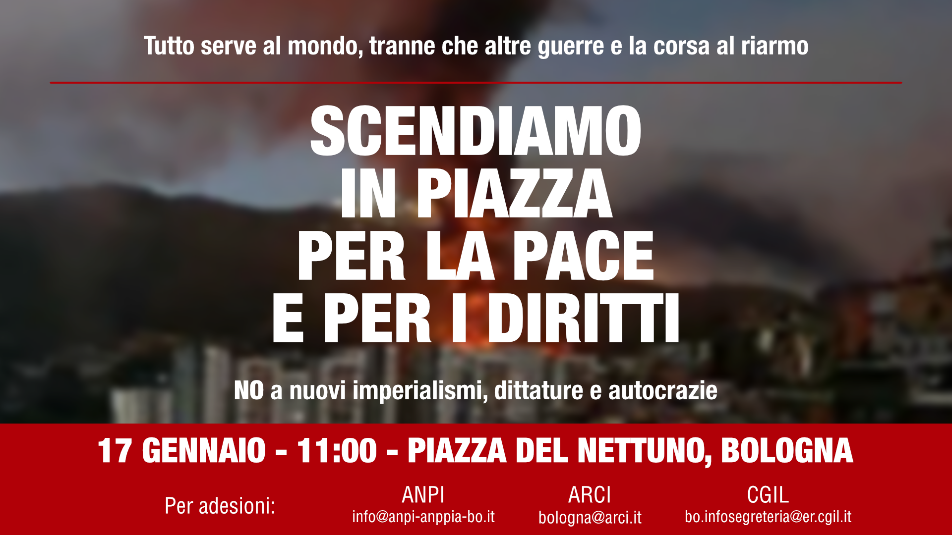 SABATO 17 GENNAIO in piazza del Nettuno