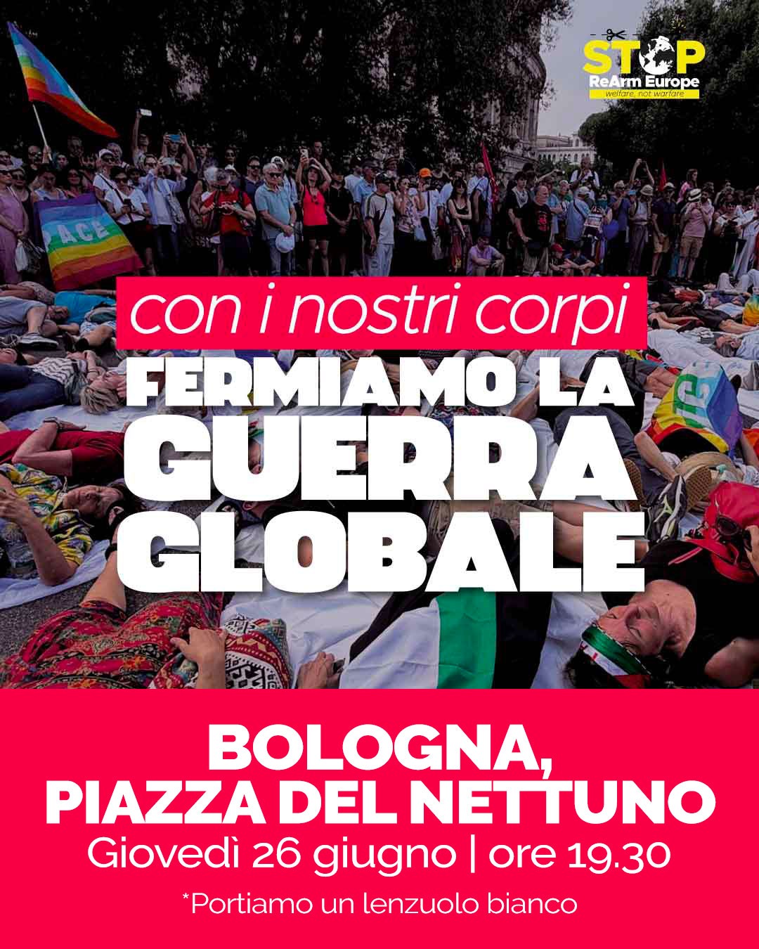 No alla guerra! Presidio giovedì a Bologna