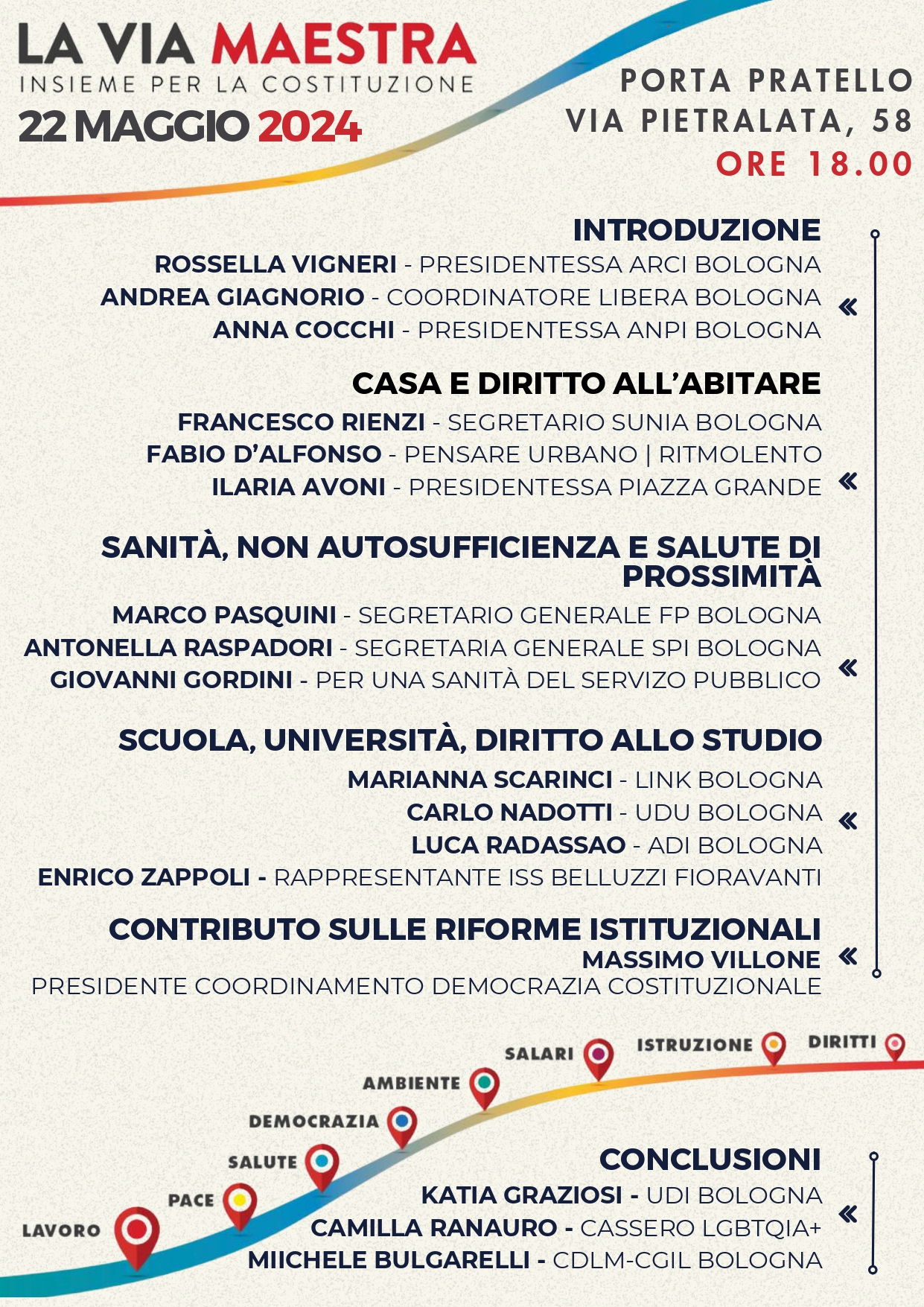 La via maestra: mercoledì 22 il lancio del comitato bolognese