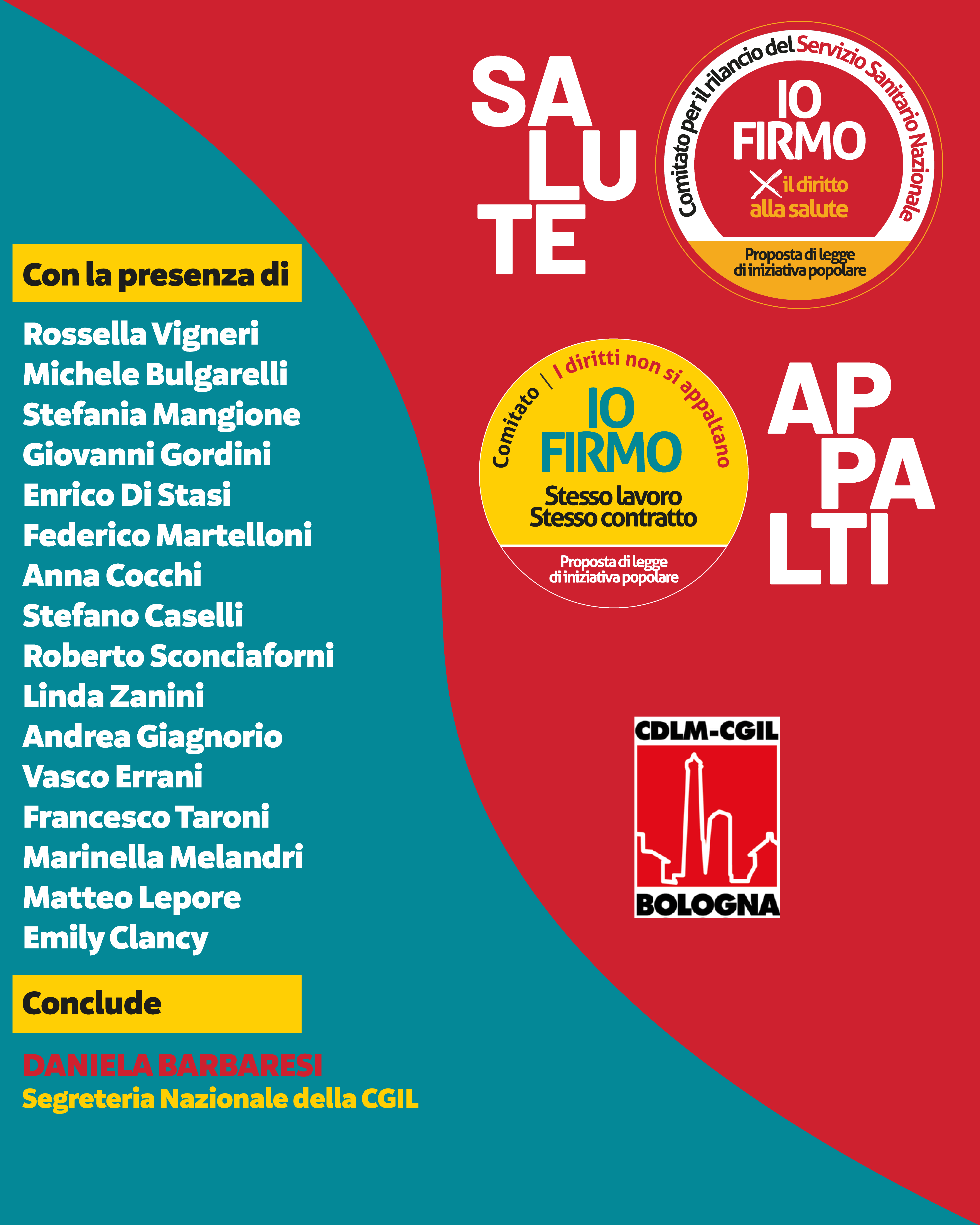 Sanit&agrave; e appalti: sabato ci vediamo in Montagnola per il lancio del Comitato!