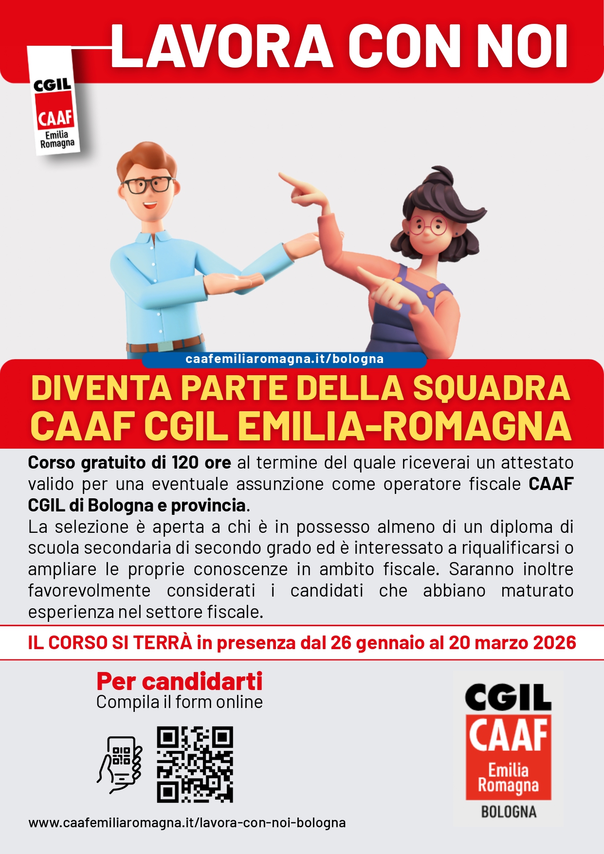DIVENTA PARTE DELLA SQUADRA CAAF CGIL EMILIA-ROMAGNA