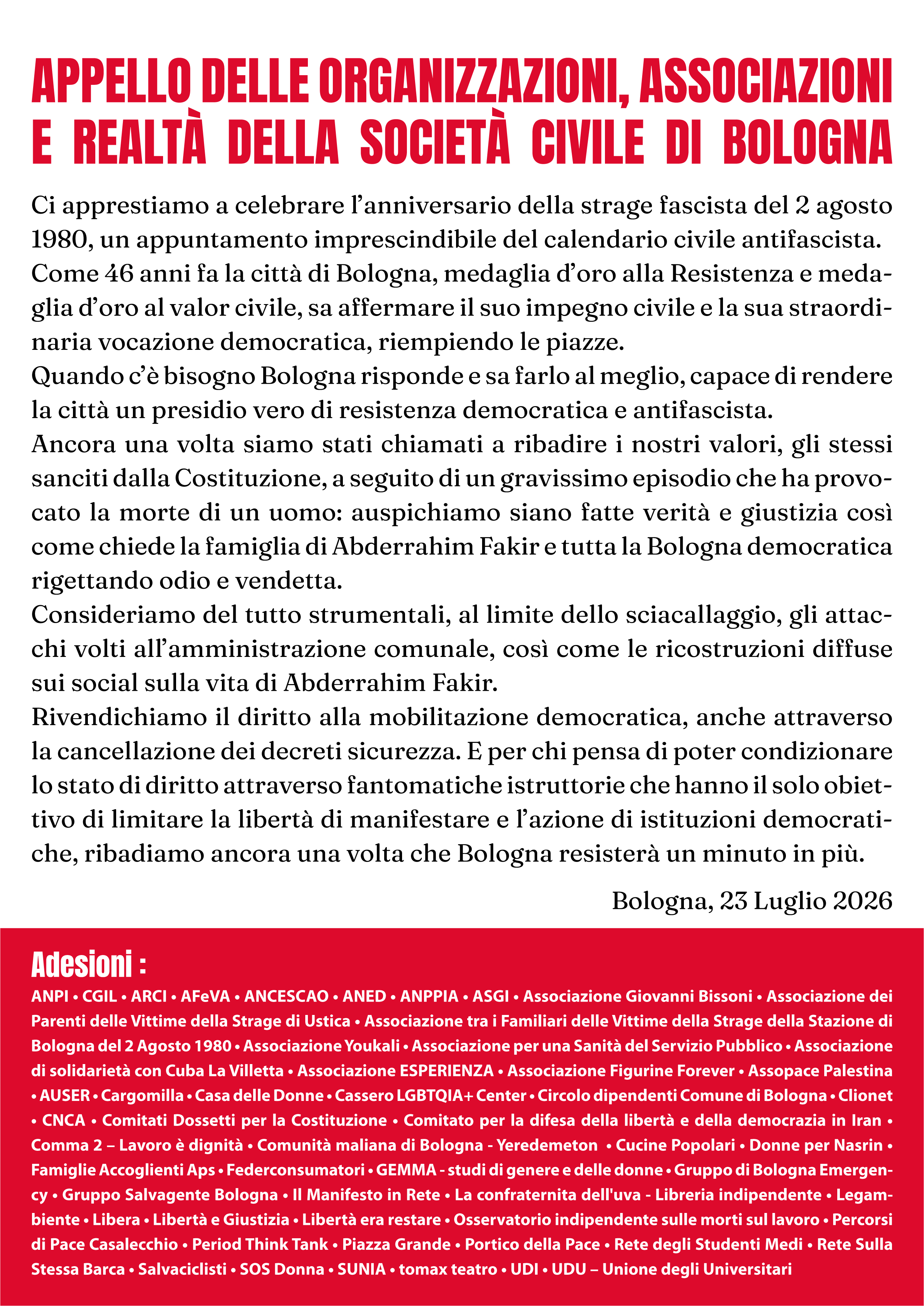 GIUSTIZIA E VERITÁ PER FAKIR. PIAZZA NETTUNO ORE 19:00