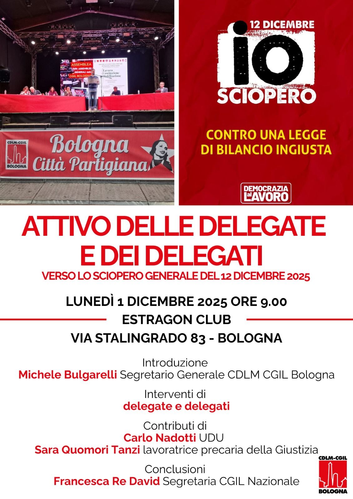 Attivo delegati verso lo sciopero del 12 dicembre