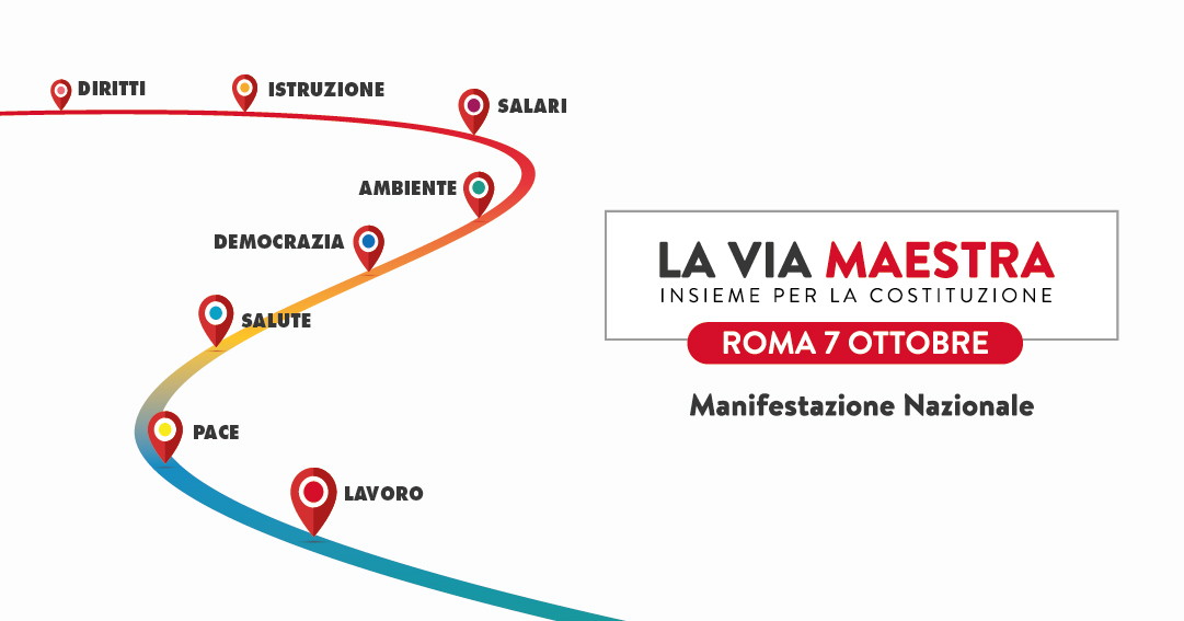 'La Via Maestra' appello per la manifestazione nazionale del 7 ottobre a Roma