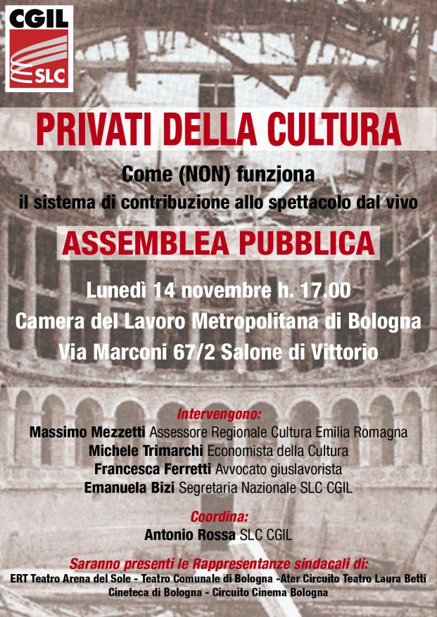 14-novembre-2016-slc-bologna-iniziativa-cultura- Teatro comunale